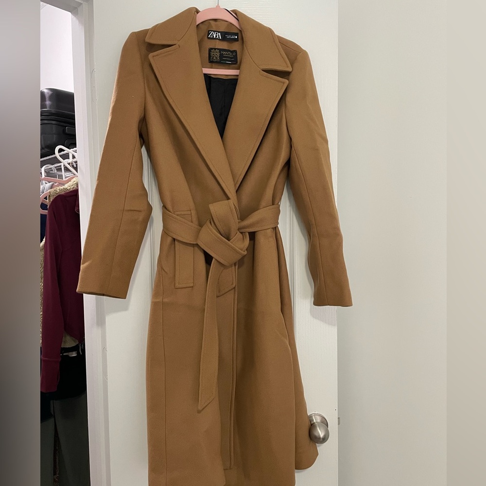 Zara Wool Camel Coat
